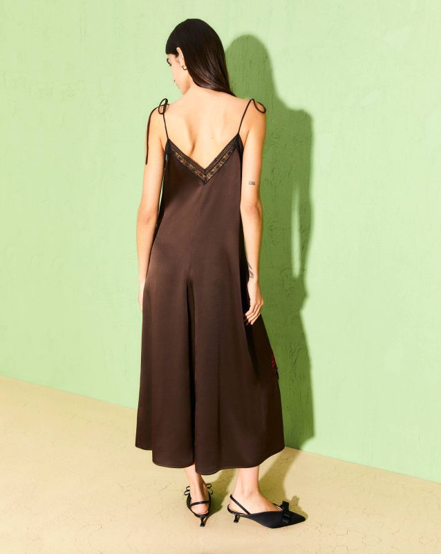 Abito Slipdress Con Ricami