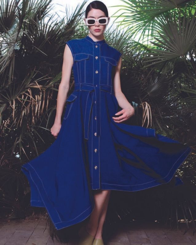 Abito blu a jeans Milva Mi