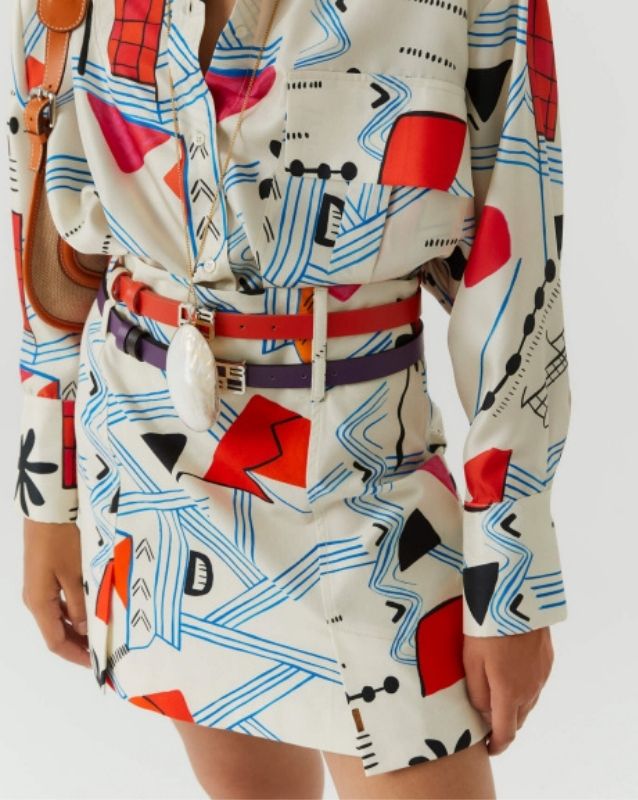 Camicia in seta Multicolor