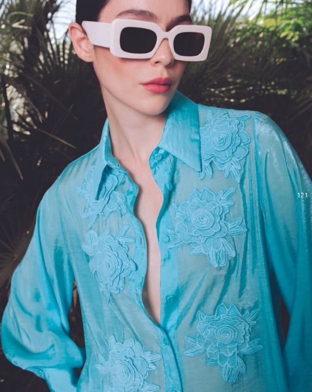 Camicia con fiori 3d Milva Mi
