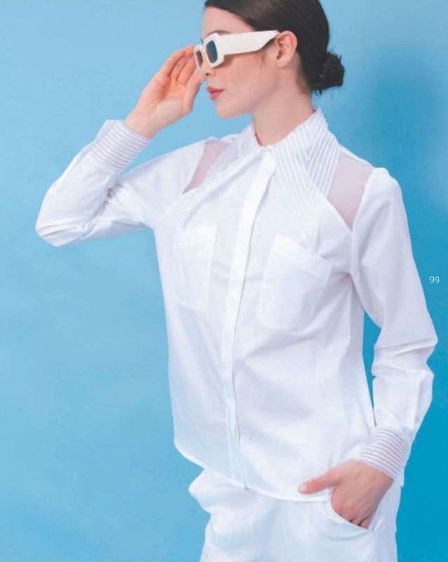Camicia trasparente in raso Milva Mi