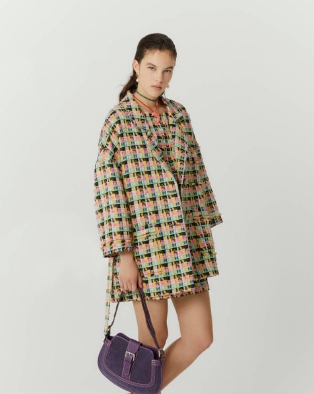 Giacca Rosa/Nero Jacquard Beatrice B