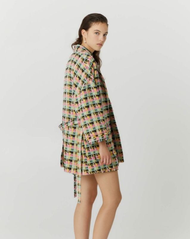 Giacca Rosa/Nero Jacquard Beatrice B