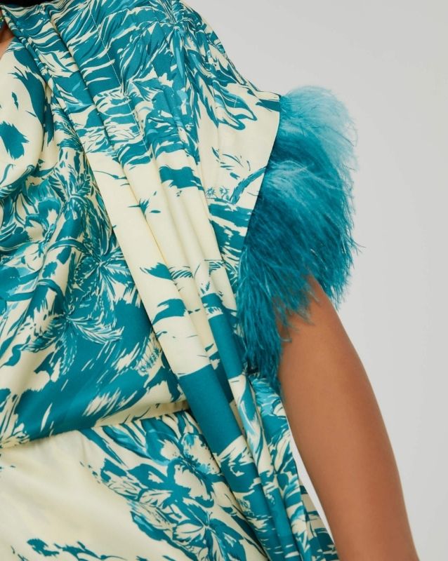 Kaftano Hawaii Con Piume by Beatrice B