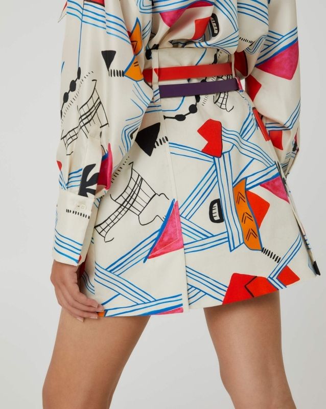 Minigonna In Canvas Matisse Multicolor