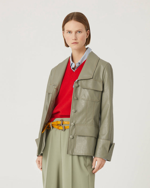 Giacca In Eco-Pelle